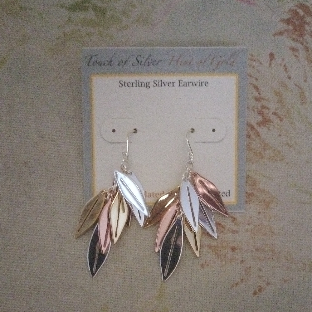 Sterling Silver Leaf Earrings